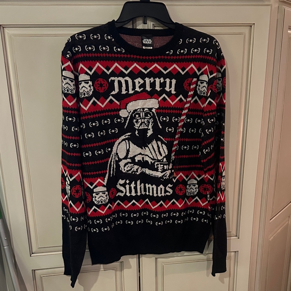 Kohl's Star Wars Festive Crewneck Sweater - Black, Red, White